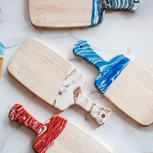 Plow & Hearth / Marbled Resin Wood Board